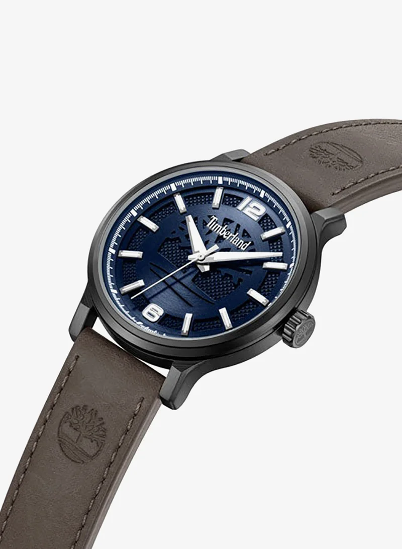 تمبرلاند Driscoll Blue Dial Leather Strap Analog Watch for Men, 43mm