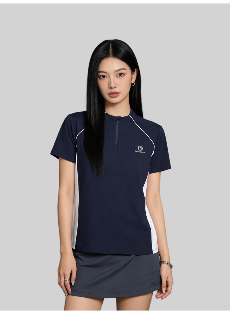 لولوليمون لولو ليمون مطابقة اللون تصميم معنى نصف سستة تي شيرت - Image 1