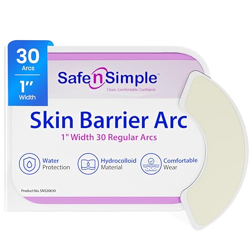 Safe n Simple Hydrocolloid Skin Barrier Arc Ostomy Barrier Strips 30 Count Hydrocolloid Skin Barrier Strips Accessories for ColostomyIleostomyStoma Supplies - Image 2