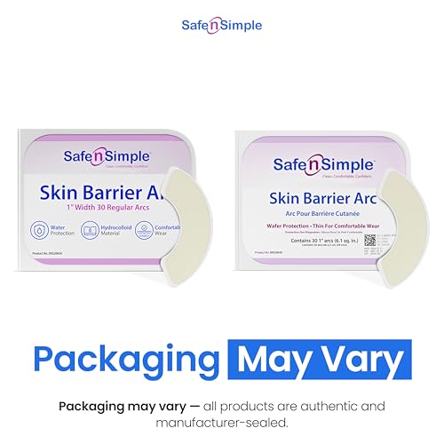 Safe n Simple Hydrocolloid Skin Barrier Arc Ostomy Barrier Strips 30 Count Hydrocolloid Skin Barrier Strips Accessories for ColostomyIleostomyStoma Supplies - Image 5