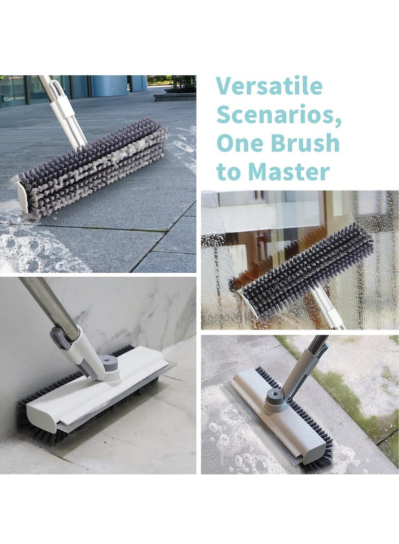 Excefore Floor Scrub Brush with Long Handle, 3 in 1 Scrape and Heavy-Duty Stiff Bristle Scrubber Brush for Cleaning Shower Bathroom, Patio, Garage, Kitchen, Wall and Deck  - Image 3