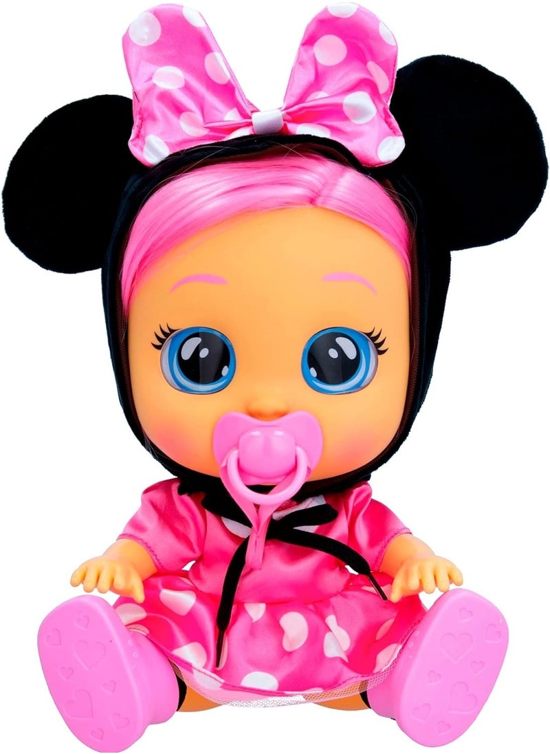 CRY BABIES - CRY BABIES Dressy Minnie | Interactive Doll that Cries real Tears with Hair to Style, Clothes to Wear and Accessories to Play - Image 1