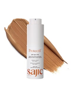 Mineral Sunscreen SPF 50  30ml Deep Tint Sunscreen No White Residue For all Skin Types  Protect from Sun damage Aging  Hydrating NonComedogenic CrueltyFree