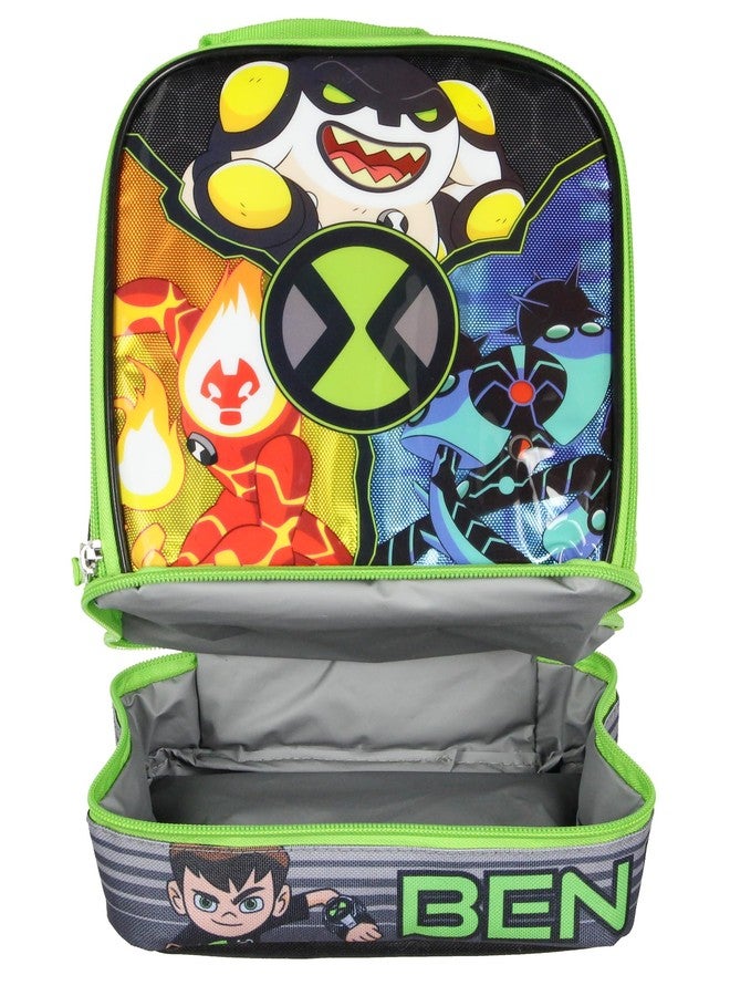 Bioworld حقيبة غداء بن 10 أومنيتريكس قوة الأجانب المعزولة ذات الحاجزين للطعام والشراب والوجبات الخفيفة الساخنة والباردة - Image 4