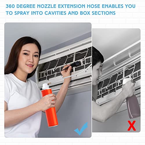 Kittmip 4 Pcs 4.5 mm Spray Tip Nozzle Extension Hose Fit 19.69 Inches/ 50 cm Spray Can Nozzle Fit for Aerosol Cans Supplies(360 Degree) - Image 3
