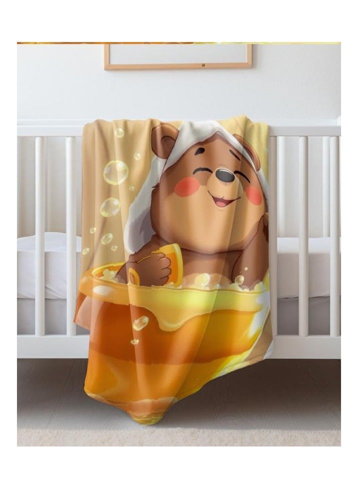 عام بطانية رقيقة من الفانيلا الكرتونية للأطفال أو الطلاب (دافئة ومريحة ومناسبة للنوم والألعاب) 100 سم * 150 سم - 439 - Image 4