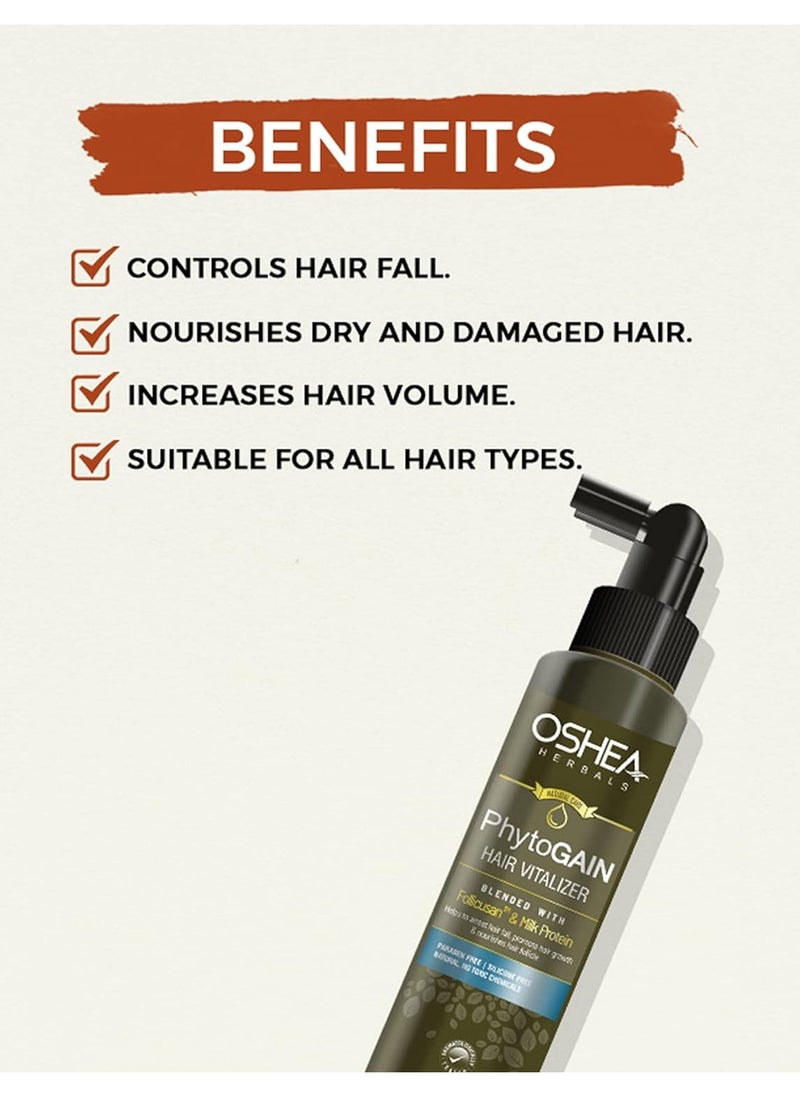 OSHEA - Oshea Herbals Phytogain Hair Growth Vitalizer Prevents Hair Fall Boost Hair Growth Paraben Silicone Free 110 ML - Image 1