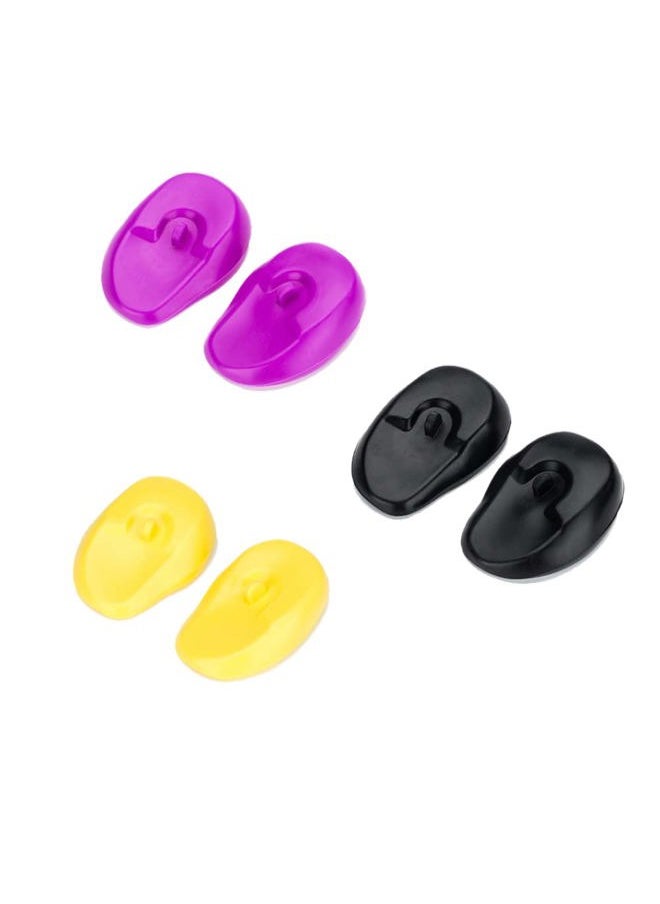 ericotry 3Pairs Silicone Ear Covers Hairdressing Hair Dye Ear Protector Hair Coloring Earmuffs for Salon Home Hairdressing Supplies (Random Color)  - Image 1