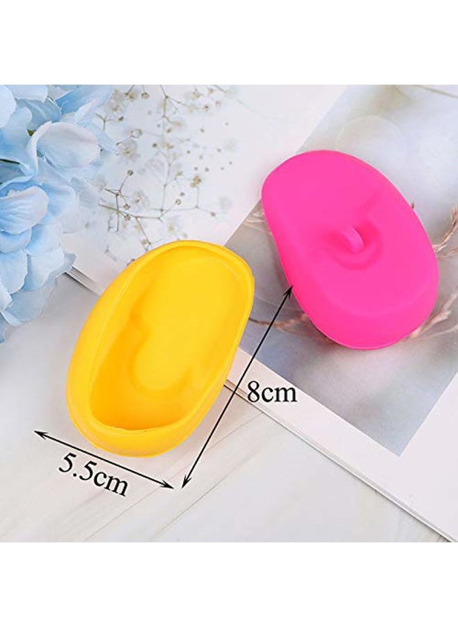 ericotry 3Pairs Silicone Ear Covers Hairdressing Hair Dye Ear Protector Hair Coloring Earmuffs for Salon Home Hairdressing Supplies (Random Color)  - Image 2