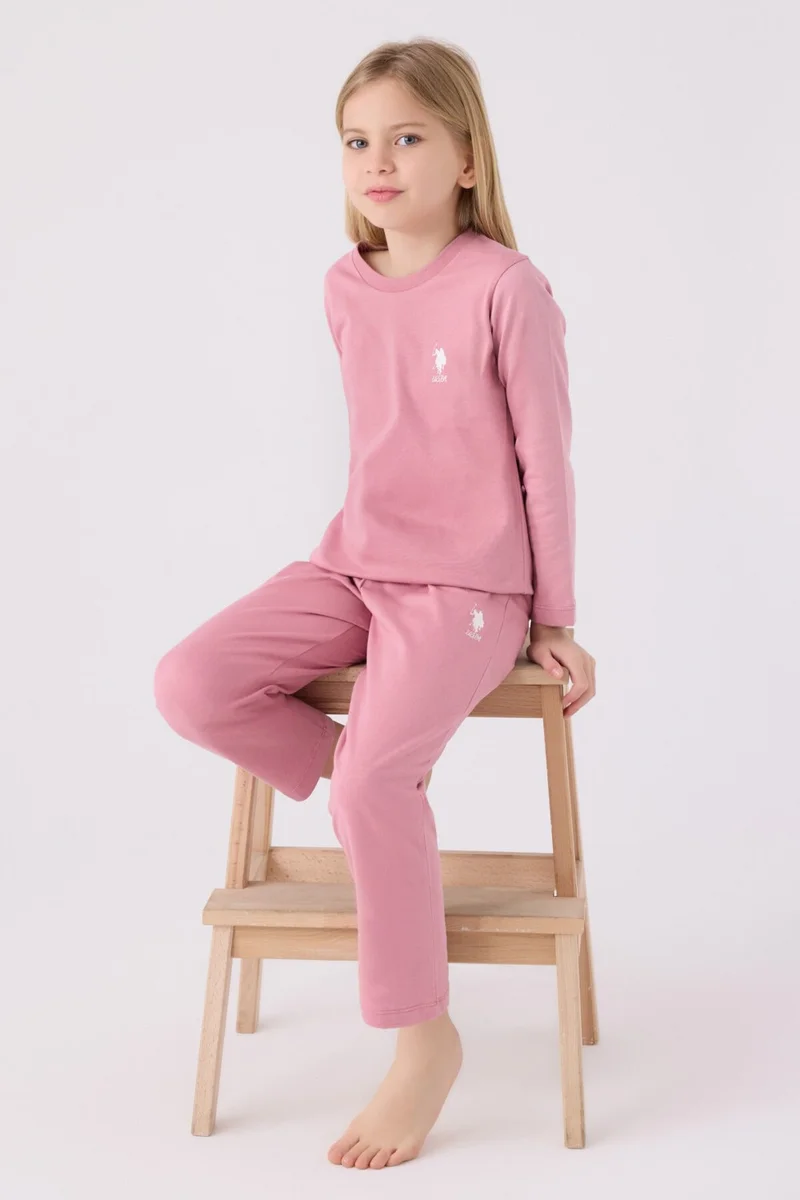 U.S. Polo Assn. Girls Lilac Pajama Set