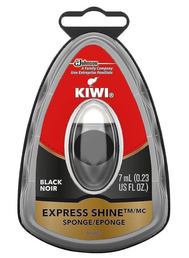 Kiwi Express Shoe Shine Sponge | Leather Care for Shoes, Boots, Furniture, Jacket, Briefcase and More | Black, 0.23 Fl Oz (Pack of 1) - Image 1