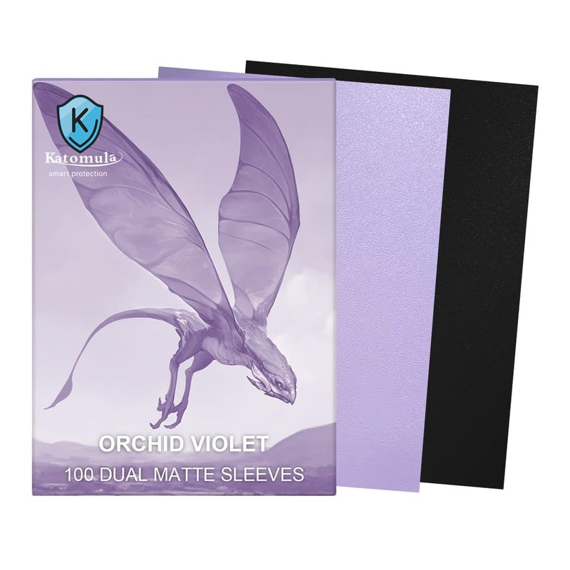 Katomula Orchid Violet Dual Matte Card Sleeves, Katomula 100PCS Card Sleeves for MTG, Standard Card Sleeve for PKM, Flesh & Blood - Image 2