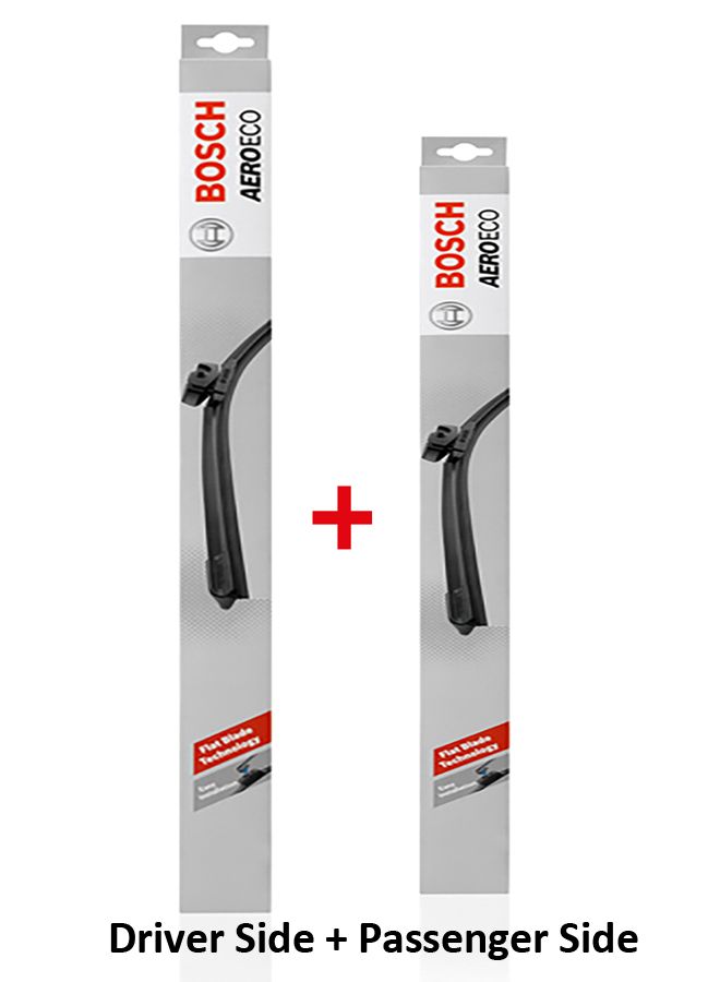 Aeroeco Front Window Wiper Blades Driver Side And Passenger side For Ford Everest Mar. 2009 - Dec. 2014
