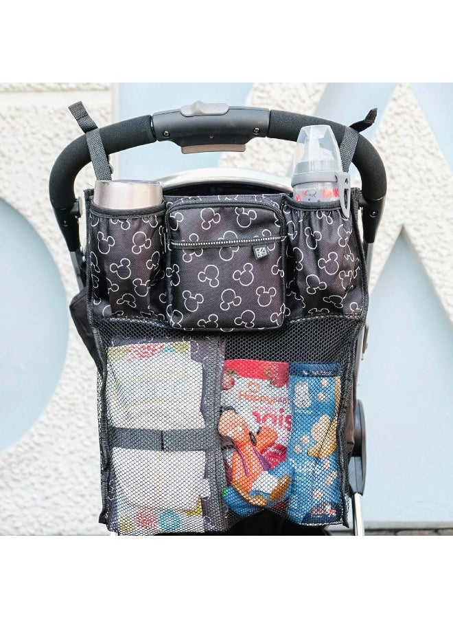 J.L. Childress Disney Baby by Cups 'N Cargo Universal Stroller Organizer & Accessory, Mickey Black - Image 5