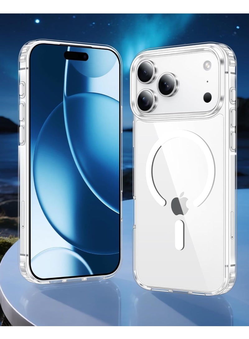 iPhone 17 Pro Max MagSafe Clear Case, Transparent Magnetic Cover, Shockproof Protection - Image 1