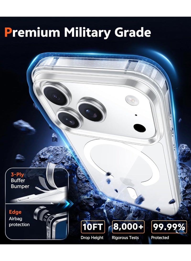 iPhone 17 Pro Max MagSafe Clear Case, Transparent Magnetic Cover, Shockproof Protection - Image 4