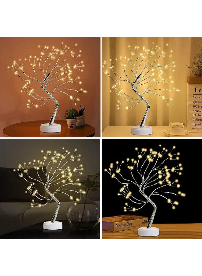 YIQU 2 Pack Fairy Light Spirit Tree for Indoor Christmas Decorations, 20" Table Top Small Christmas Tree with 108 LED Warm White Lights, Artificial Bonsai Tree Light for Home Room Bedroom DIY Decor  - Image 3