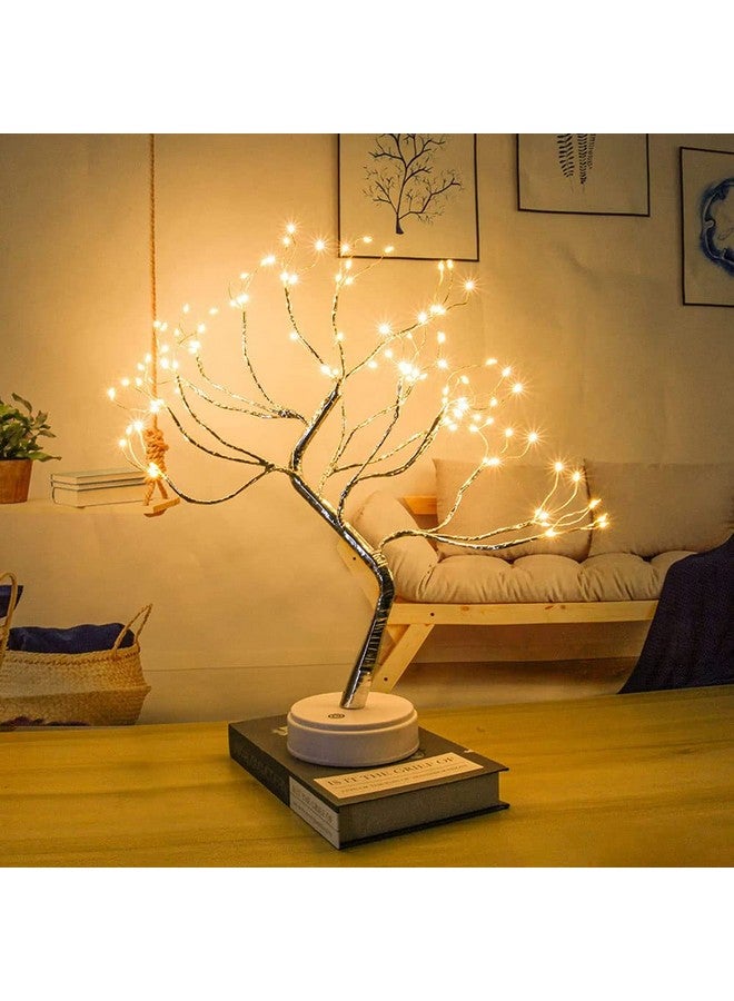 YIQU 2 Pack Fairy Light Spirit Tree for Indoor Christmas Decorations, 20" Table Top Small Christmas Tree with 108 LED Warm White Lights, Artificial Bonsai Tree Light for Home Room Bedroom DIY Decor  - Image 4