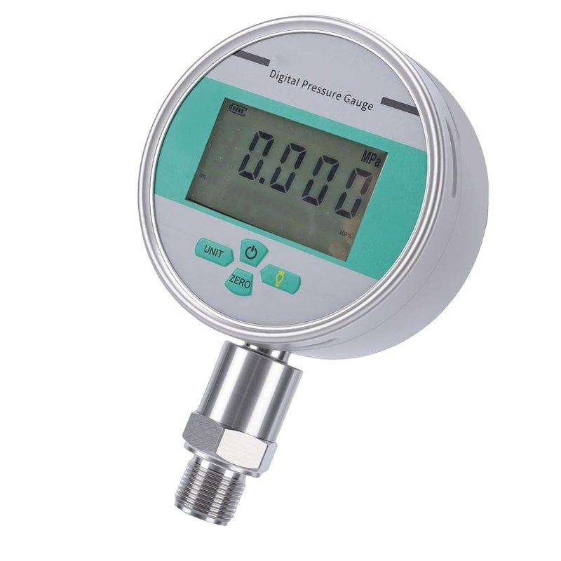 Stainless Steel Digital Pressure Meter 0 200bar LCD Backlit M20x1 5 Thread Hydraulic System Monitor - Image 3