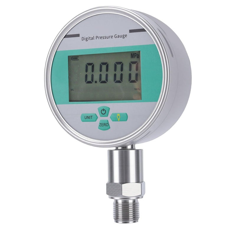 Stainless Steel Digital Pressure Meter 0 200bar LCD Backlit M20x1 5 Thread Hydraulic System Monitor - Image 2