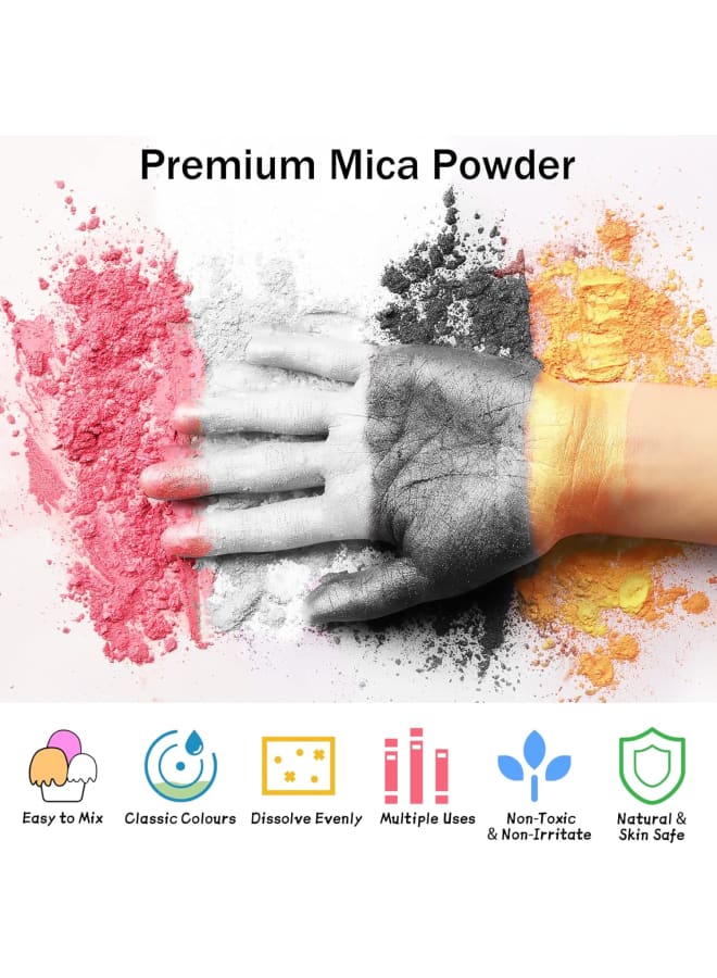100g Mica Powder - Metallic Epoxy Resin Pigment Epoxy Resin Dye - Soap Dye, Powder Dye for Resin Making, Jewellery, Soap, Slime, Bombs, Bath, Candles (Gold)  - Image 2