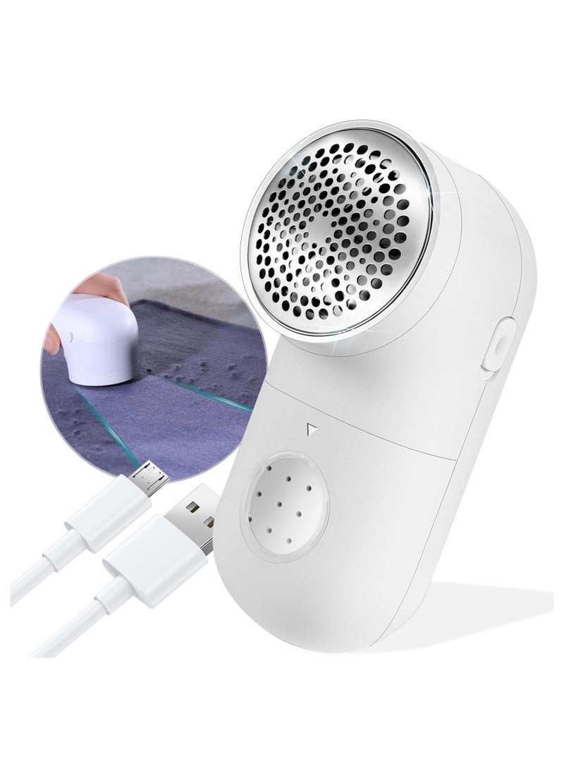 Fabric Shaver, Electric Lint Remover, USB Rechargeable Sweater Shaver, Cordless Clothes Defuzzer, Portable Pills Trimmer for Clothes, Furniture - Image 1