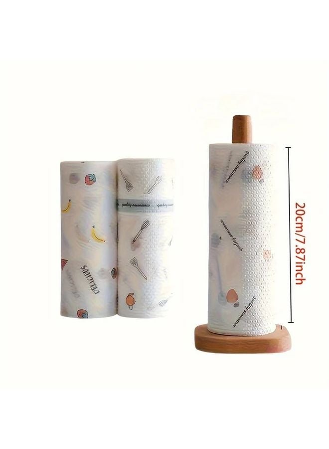 5 Rolls Decorative Printed Kitchen Paper Towels High Absorbency Quick Dry Cleaning Cloths - Image 5