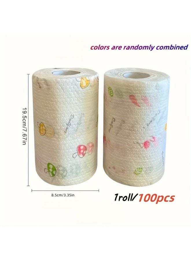 5 Rolls Decorative Printed Kitchen Paper Towels High Absorbency Quick Dry Cleaning Cloths - Image 4