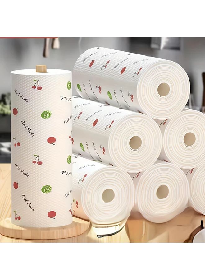 5 Rolls Decorative Printed Kitchen Paper Towels High Absorbency Quick Dry Cleaning Cloths - Image 3