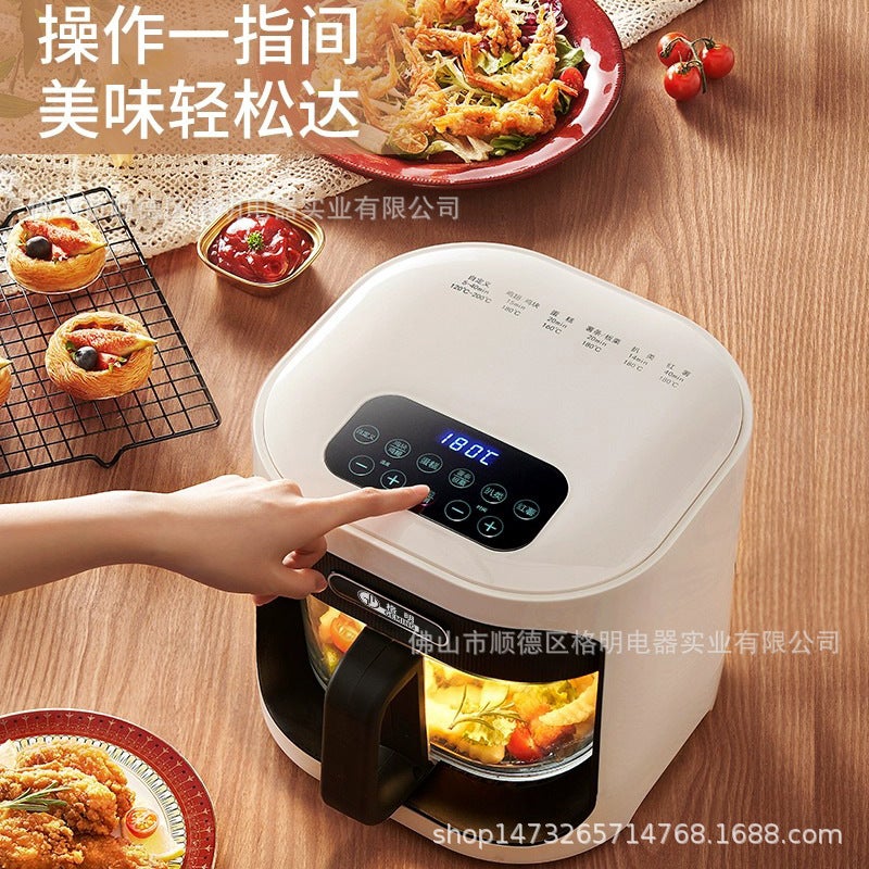 Geming Steam Air Fryer Household Official Flagship Store Multi-Functional Steaming Oven Integrated Glass Liner Electric Fryer - Image 3
