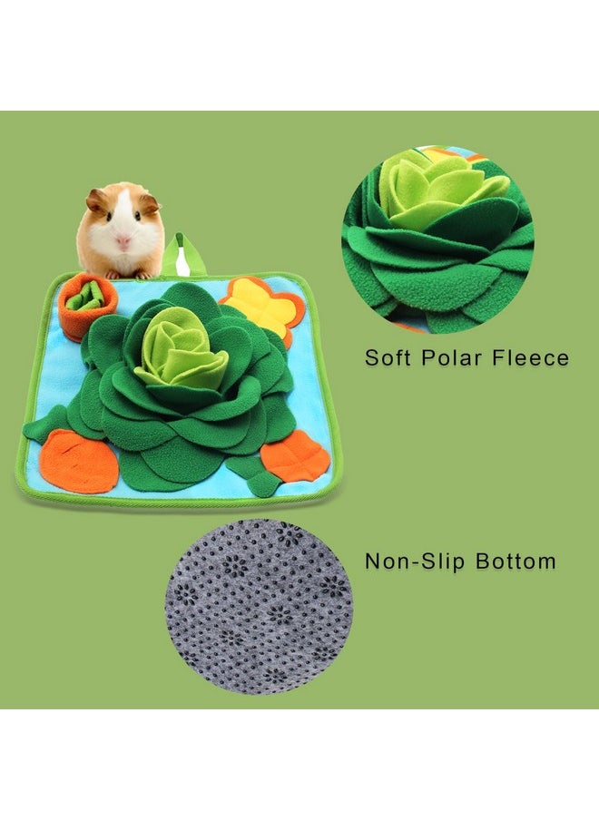 Alibuy - Rabbit Foraging Mat Snuffle Mat for Small Animals Bunny Puzzle Toys Pets Interactive Feeding Mat for Guinea Pigs Hedgehog Chinchilla Puppies (Green) - Image 1