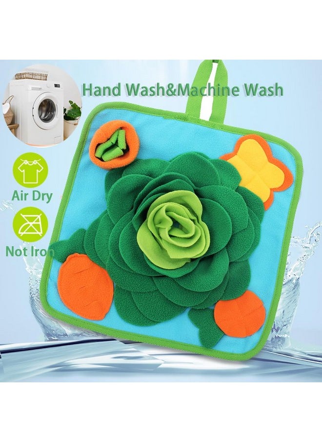 Alibuy - Rabbit Foraging Mat Snuffle Mat for Small Animals Bunny Puzzle Toys Pets Interactive Feeding Mat for Guinea Pigs Hedgehog Chinchilla Puppies (Green) - Image 1
