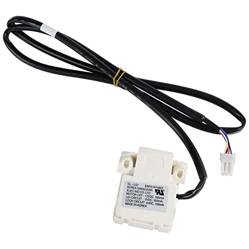 Techecook EBF61674802 EBF60665201 Washer Lid Lock Switch NEW OEM Replacement Part by Techecook - Replacement for L-G and Ken more Washing Machine - Replaces PS8751171, AP5785599, 2703681, EAP8751171 - Image 1