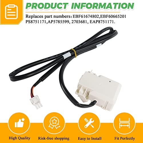 Techecook EBF61674802 EBF60665201 Washer Lid Lock Switch NEW OEM Replacement Part by Techecook - Replacement for L-G and Ken more Washing Machine - Replaces PS8751171, AP5785599, 2703681, EAP8751171 - Image 3