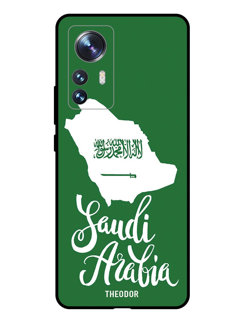 Theodor Protective Case Cover For XIAOMI 12 PRO 5G Map Saudi Arabia Green - Image 1
