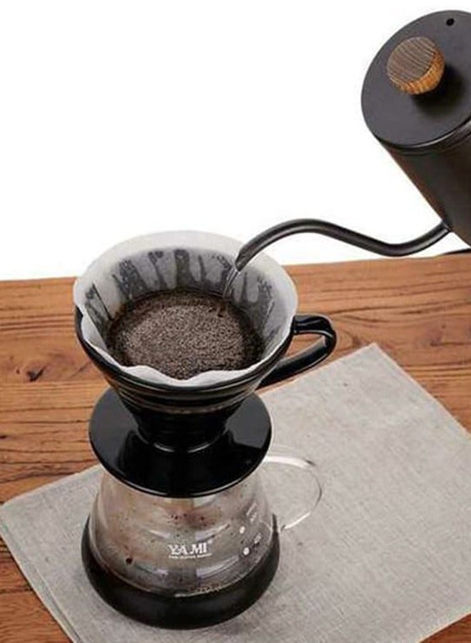 Halamodo V60 Ceramic Pour Over Coffee Dripper Reusable Slow Coffee Brewer for Home Office Cafe and Restaurants - Image 3