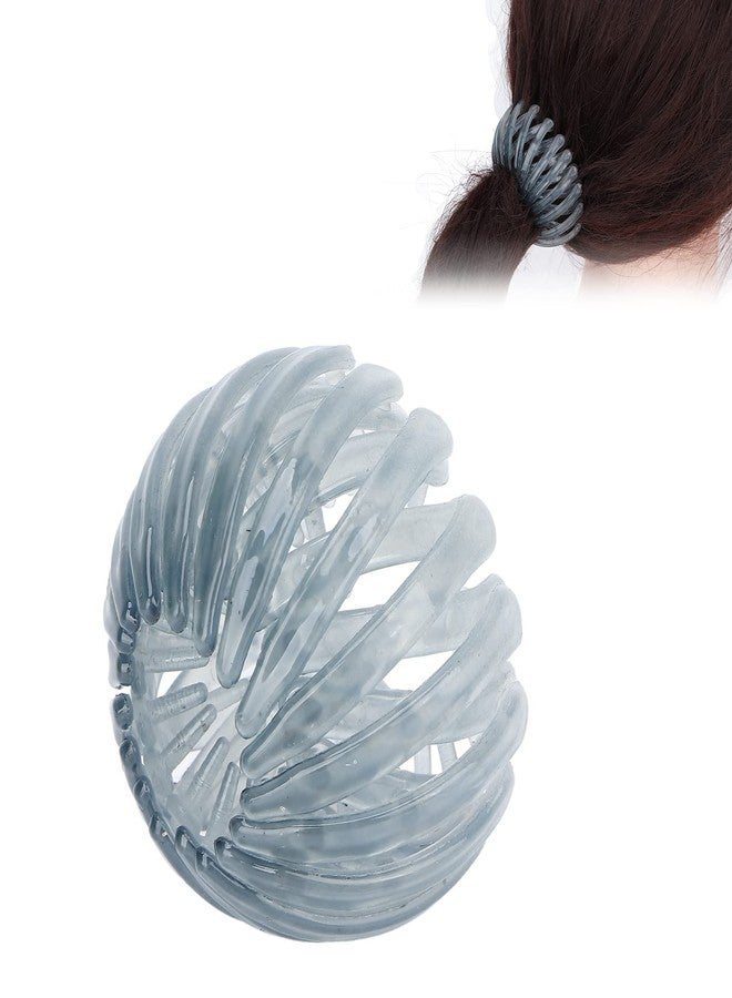 Betued Bird Nest Shaped Hair Clips, Women Girls Hair Claw Clamps Elegant Expandable Bun Ponytail Holder Hair Accessories Hair Styling Tool for All Hair and Textures (Jelly Ash) - Image 1