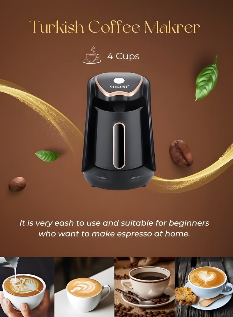 Smart Turkish Coffee Machine with Anti-Spill & Auto Shutoff | 2-Cup Capacity, BPA-Free Plastic, Perfect for Arabic Coffee Tradition  - Image 3
