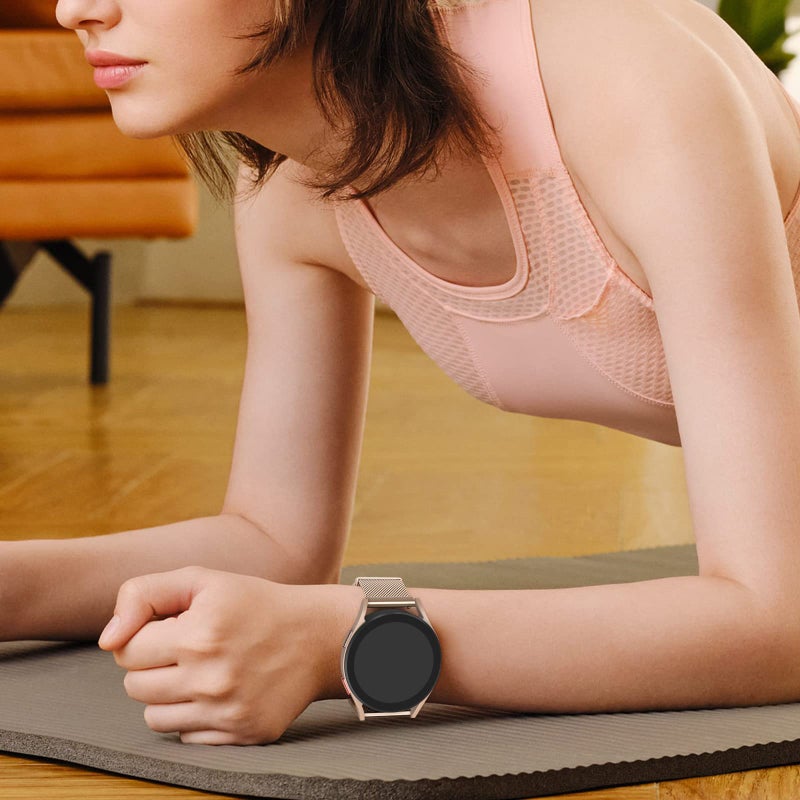 Meliya Metal Watch Bands, 20mm 22mm Quick Release Watch Strap, Stainless Steel Mesh Replacement band for Women Men (20mm, Champagne) - Image 5