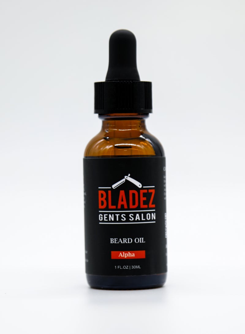 Bladez Gents Salon Beard Oil, Strong Alfa Scent & Natural Ingredients, Almond, Castor, Avocado & Olive Oils - Image 1