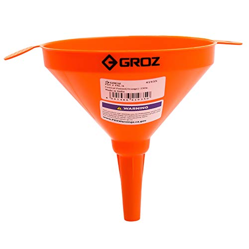 GROZ Conical Funnel for Diesel, Gasoline, Kerosene, Urea, Oils & Other water based media |Capacity: 650 ML| Funnel Diameter: 146 mm (5-3/4”) | Polypropylene Construction | FNL/6 - Image 3