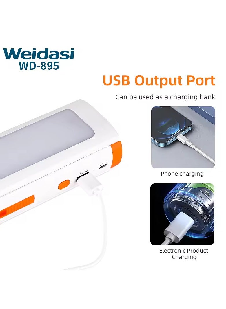 WEIDASI - LED rechargeable light portable emergency light led emergency lamp with usb charge - Image 1