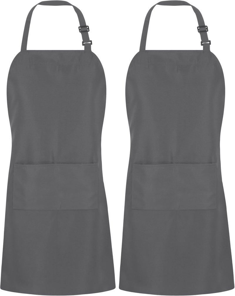 Utopia Kitchen 2 Pack Bib Apron  Adjustable with 2 Pockets  Water and Oil Resistant  Cooking Kitchen Chef Apron for Women Men - Image 3
