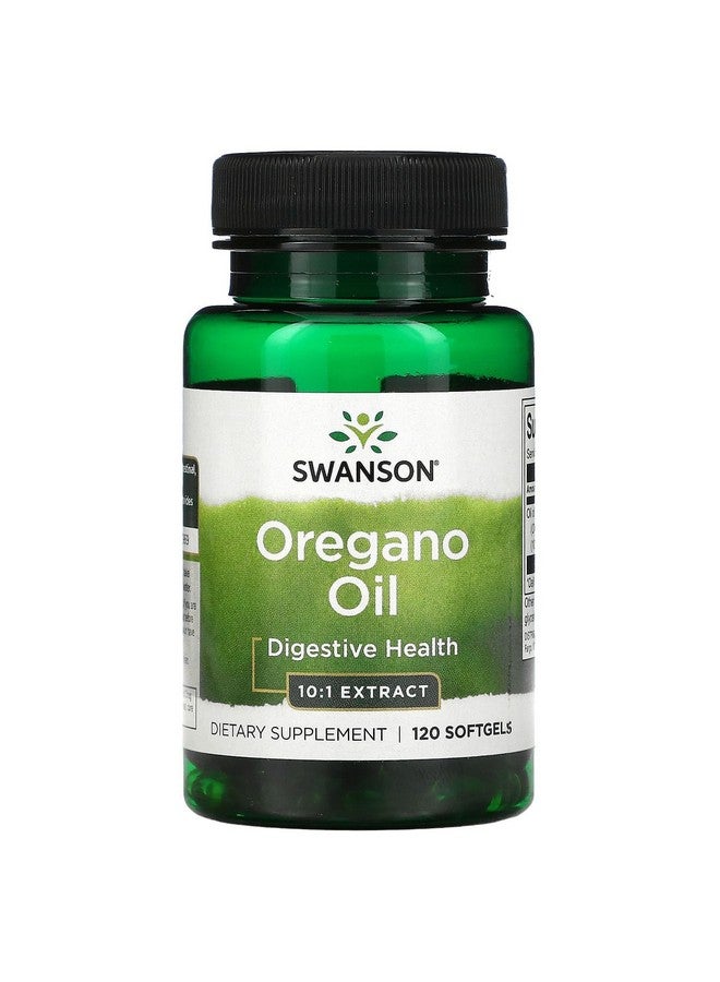 Swanson Oregano Oil 10:1 Extract - Natural Supplement Promoting Digestive Health & Respiratory Support - Supports Gastrointestinal System & Urinary Tract Health - (120 Softgels, 150mg Each) (2 Pack) - Image 1
