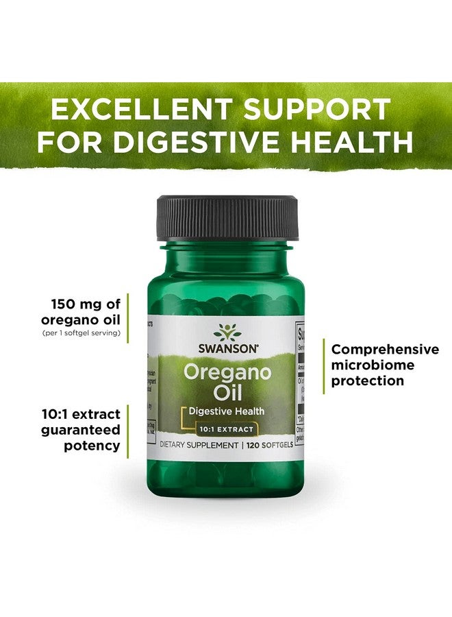 Swanson Oregano Oil 10:1 Extract - Natural Supplement Promoting Digestive Health & Respiratory Support - Supports Gastrointestinal System & Urinary Tract Health - (120 Softgels, 150mg Each) (2 Pack) - Image 5