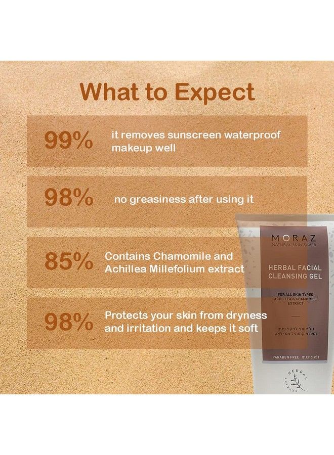 Moraz Herbal Facial Cleansing Cream For All Skin Types Gentle Facial Cleanser With Achillea & Chamomile Extract Refreshing Daily Cleanser To Deep Clean Pores 5.1 Fl.Oz - Image 4