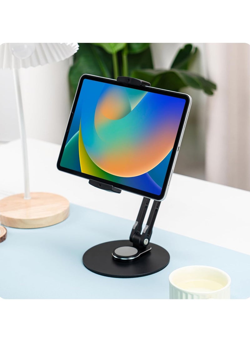 Raxoom Tablet Stand Holder for iPad with 2 Adjustable Arm and 360° Rotates Multi-Angle Adjustable (Black) - Image 3