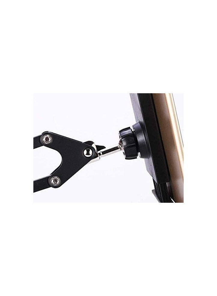 Raxoom Tablet Stand Holder for iPad with 2 Adjustable Arm and 360° Rotates Multi-Angle Adjustable (Black) - Image 2