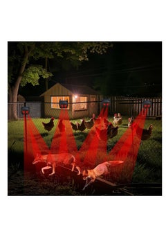 Generic Solar Powered Animal Repeller Predator Eye Animal Deterrent Devices with Red LED Lights Waterproof Skunk Deer Coyote Fox Rac Animal Repellent for Garden Yard Farm Chicken Coop (2 Pieces )  - Image 3