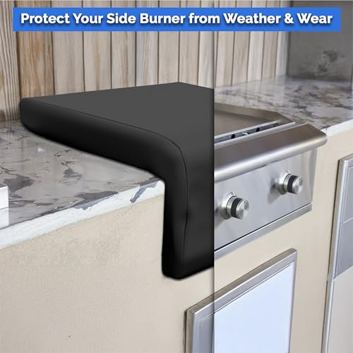 Covers & All Covers All Builtin Grill Side Burner Cover 12 oz Heavy Duty Waterproof Outdoor BBQ SideGrill Burner Protector with Air Vent Elastic Fit 14 x 24 x 12 in Black - Image 3